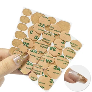 Nail Adhesive Tabs for Press False Nail Tip Gel Glue Double Sided Tape Stickers Waterproof Transparent Strong Sticky Extra Large