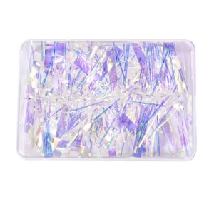 Nail Art Aurora Sticker Long Glass Symphony Paper Laser Mirror Boxed Decal for Nail Decoration Beauty Girls Women