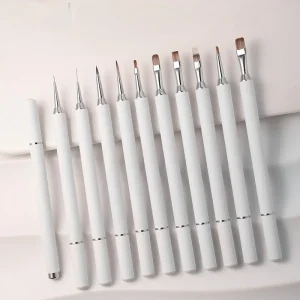 Nail Art Brush Set Nail Art Tool Nozzle with Magnet Support Custom logo Professional Nail Art Supplier