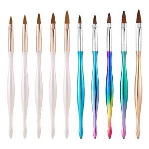 Nail Art Brushes Set Liquid Powder Carving UV Gel Extension Builder Painting Drawing Pen Fine Liner Brush Acrylic Nail Brushes