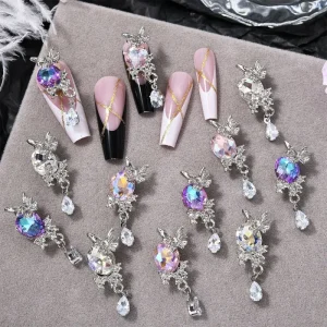 Nail Art Butterfly Diamond Jewelry Light Luxury Love Sparkling Pendant Nail Decoration