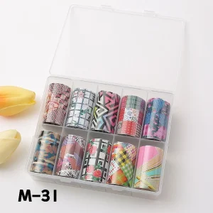 Nail Art DIY Charms Manicure Foil Kit Transfer Stickers for Nails