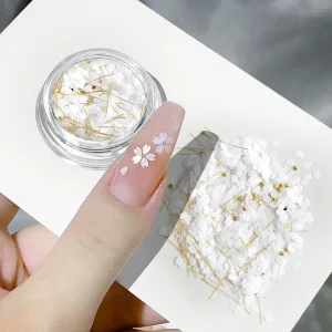 Nail Art Decoration Cherry Blossom Petals Glitter 3D Nail Stickers