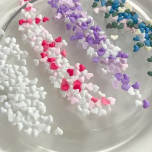 Nail Art Decoration Resin Heart Mixed Color 3D Nail Art Charms for Nail Salon
