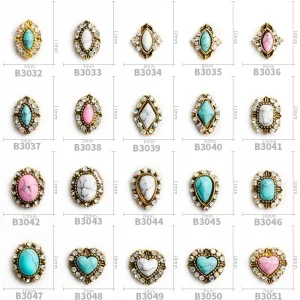 Nail Art Decoration Stone Jewelry Crystal Stone 3D Nail Art Blue Turquoise Gemstones