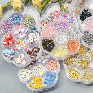 Nail Art Decorations 3d Nail Art Jewelry Crystal Bow Bear Lollipop Rhinestones Tips Mixed Decorations Diy Manicure Nail 3d Charm