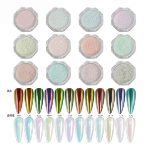 Nail Art Design Shiny Nail Chrome Powder Aurora Pigment Mirror Effect Dust Decoration