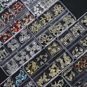 Nail Art Designer 3D Jewelry Alloy Zircon Fingernail Luxury Accessories Planet Nail Charms