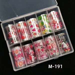 Nail Art Foil 10 Sets of Colorful Laser Star Stickers Nail Transfer Foil