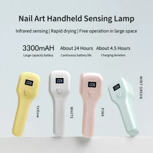 Nail Art Handheld Lamp Small And Portable Rechargeable Fast Drying High Energy Lamp Beads Fast Curing Nail Plate Baking Lamp
