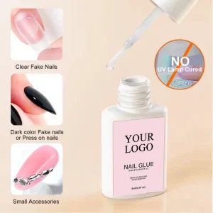 Nail Art High Quality 7g Clear Acrylic Nail Glue Brush Fast Drying Long-Lasting Waterproof Liquid Adhesive Factory