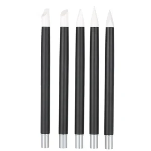 Nail Art Hollow Carving Embossing Pen with Drill Silicone Glue Head