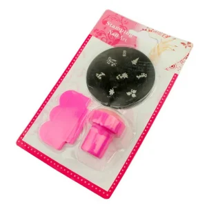 Nail Art Image Stamp Stamping Plates Manicure Set for DIY 1 Stamper + 1 Scraper Nail Stamp Kit