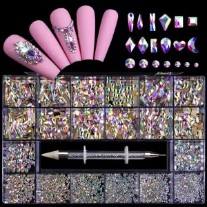 Nail Art Jewelry Decoration Display Set 3D Nail Art for Making Jewelry Material With Pen Diamond