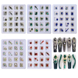 Nail Art K9 Special-shaped Diamond Jewelry Crystal Shiny Multi-faceted Pointed Bottom Rhinestone Customized LOGO