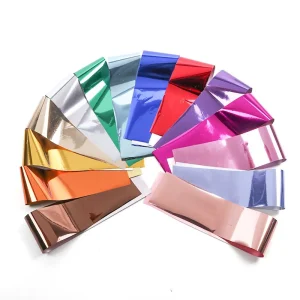 Nail Art Laser Transfer Foil Gold Rose Gold Silver Sticker Paper Holographic Nail Decals Art Decorations