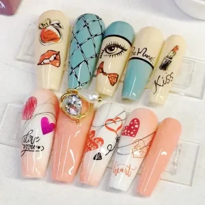 Nail Art Manufacturer Colorful Nail Foil Sticker Art Flower Nail Wraps Sticker Manicure Decals