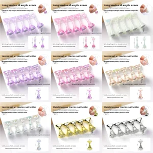 Nail Art Nail Tips Base Nail Plate Practice Special Chess Pieces Crystal Acrylic Magnet Display Tool Suction