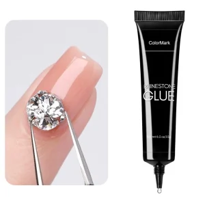 Nail Art Non-Toxic Strong No-Wash Strong Rhinestone Glue Gel in Tube for Metal Jewelry Non-Flowing Adhesive