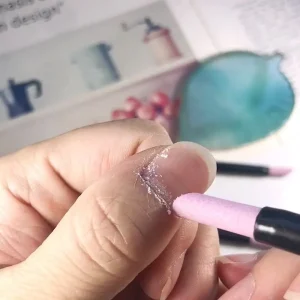 Nail Art Plastic Round Durable Polishing Stick Cuticle Remover Tool Finger Nail Exfoliation Pen Carving Dead Skin Pusher