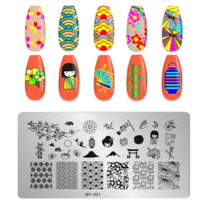 Nail Art Plate Stainless Steel Nail Stamping Template for Printing Stencil Tools