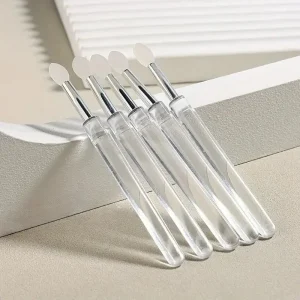 Nail Art Powder Pigment Applicator Silicone Stick Manicure Salon Silicone Nail Art Brushes