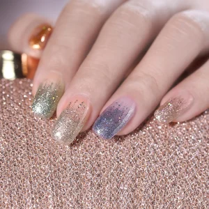 Nail Art Products Polish Gel Semi Permanent Nail Polish UV Gel Nail Polish Soak off Platinum Glitter Gel