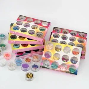 Nail Art Sequins 3D Nail Glitter Design Shiny Glitters Powder Accessories for Women Manicure DIY Nail Art Decorations