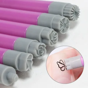 Nail Art Stamp Pen Butterfly Love Heart Flower Nail Print Set DIY Nail Stamper Manicure Stamping Tool