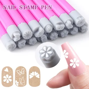 Nail Art Stamp Pen Set Silicone Soft Material Nail Stamping Tools Simple Design DIY Nail Art Shelf Life Fast Global