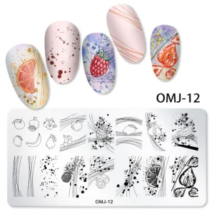 Nail Art Stamp Stamping Image Plate Stainless Steel Nail Template Manicure Stencil Tools Printed Steel Plate Square Template