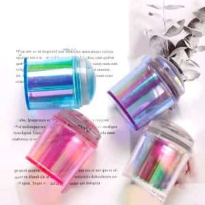Nail Art Stamping Kit French for Manicure Plate Stamp Polish Stencil Template Seal Stamper Scraper Transparent Silicone 3.8cm