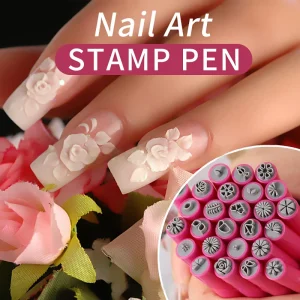 Nail Art Stamping Tools DIY Polish Print Plastic Metal Nail Stamp Pen Set for Nail DIY Design