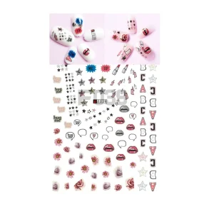 Nail Art Starry Sky Transfer Sticker Set Silk Sally Gold and Silver Foil Nail Transfer Foil