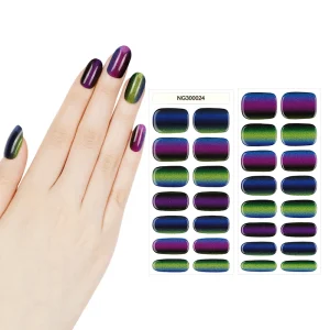 Nail Art Sticker Self Adhesive Non Toxic UV Gel Nail Patch Decorative Sticker with Fashionable Designs for Manicure