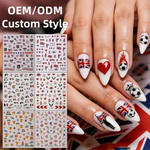 Nail Art Stickers America Flag Nail Art Decorations Decals Nail Decals DIY National Flag Nail Decals