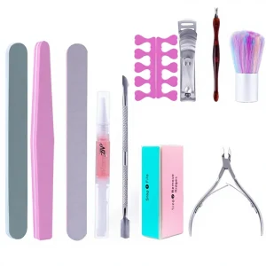 Nail Art Tool Set Nail Care Tools Cuticle Removal No Residue Portable for Home & Salon DIY Nail Art