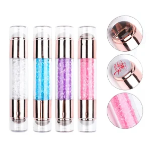 Nail Art Tools Double Headed Silicone Nail Template Seal Acrylic Diamond Nail Stamp