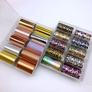 Nail Art Transfer Paper Foil Sticker Floral Laser Character Punk Starry Nail Art Foil Sticker