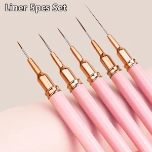 Nail Brush Pen 5pcs set Nail Art Liner Brushes Set Elongated Striping Drawing Professional Nail Painting Pen