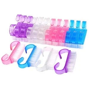 Nail Brush Soft Cleaner Dust Nail Art Manicure Pedicure Cleaning Handle Scrubbing Polish Gel Nail Accessories Set