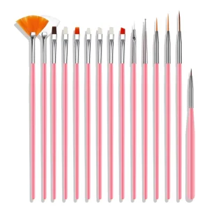 Nail Brush for Manicure Gel Brush for Nail Art 15Pcs Set Ombre Brush for Gradient for Gel Nail Polish Painting Drawing