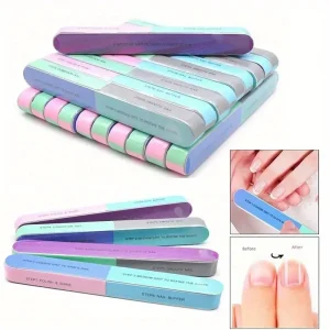 Nail Buffer Block 7 Way Nail Files Professional Nail Care Tools Colorful Buffing Block Polisher Manicure Sanding Tool