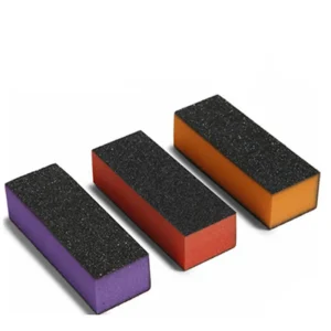 Nail Buffer Sponge Block Black Sand on Three Sides Nail Buffer Block Nail Polish Buffer Block