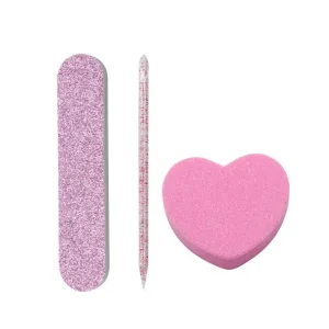 Nail Buffers and Files Manicure Tools Kit Nail File Kit With Polishing Nail Cuticle Pusher Cuticle Fork and Alcohol Pad