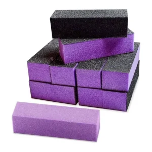 Nail Buffing Block 3 Sided 80 100 Grit Sponge Buffer Salon Manicure Tools OEM Available