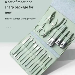 Nail Clipper Set 16-piece Nail Clipper Tool Bag Home Nail Trimming Nail Art Exfoliation Tools Lightweight and Portable Care