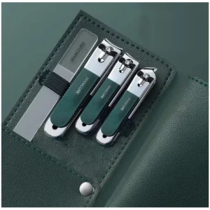 Nail Clippers Kit 4PCS Manicure Kit Nail File Scissors Nail Care Tools Stainless Steel Manicure Set with PU Bag