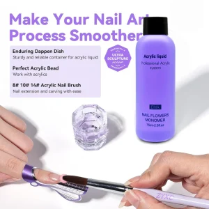 Nail Crystal Liquid EMA Acrylic Acid Powder Factory Nail Monomer 75ML Manicure DIY Art Fast Delivery Custom