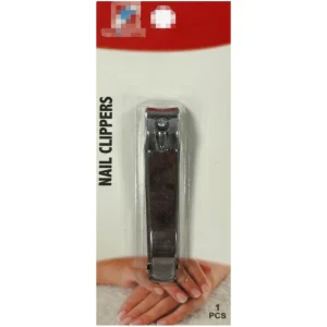 Nail Cutter Carbon Steel Silver Straight Edge Nail Trimmer Manicure Tool Portable Finger Nail Clipper with File